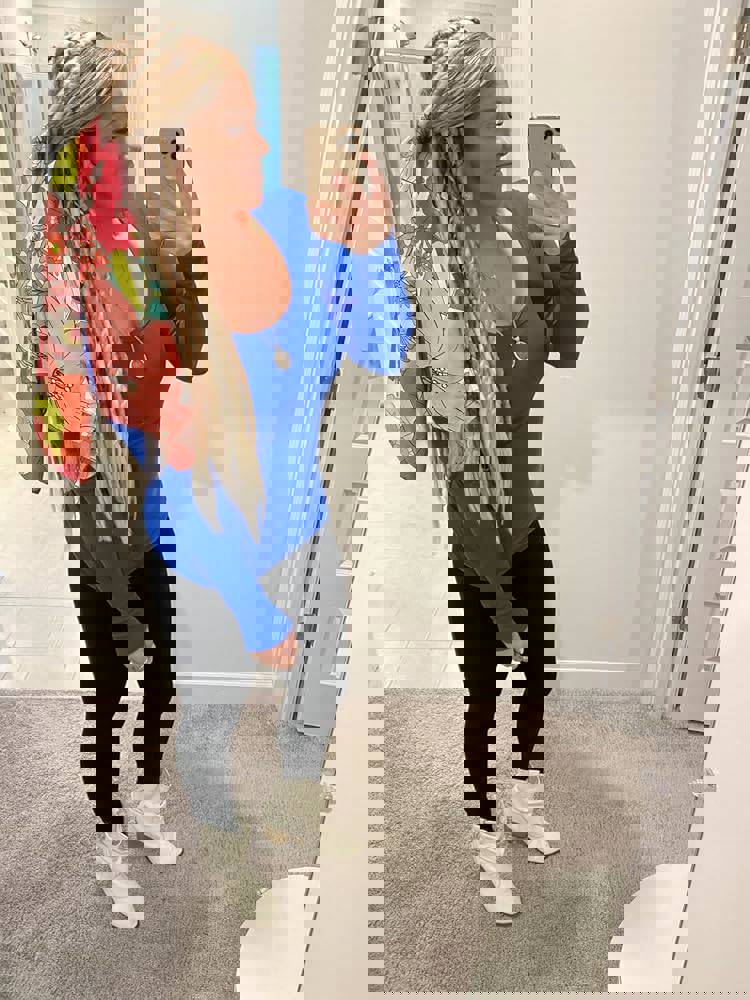 Roselux Womens Long Sleeve Scoop Neck Ribbed Knit Fitted Casual Tops Tee Slim Basic Shirts