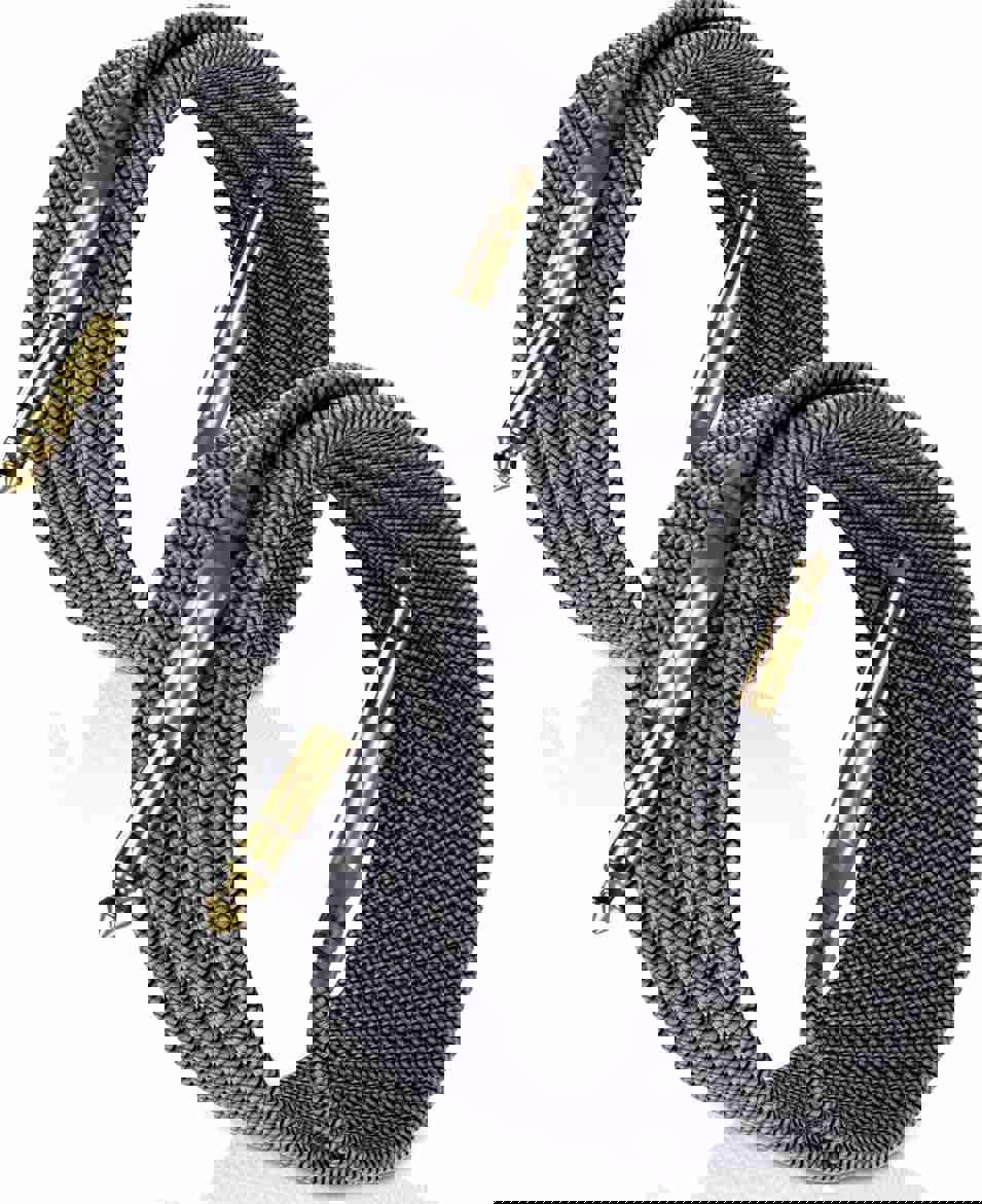 Elebase 1/4 Inch TRS Instrument Guitar Cable 10ft 2Pack,Straight 6.35mm Guitar Bass AMP Cord,Quarter Inch 6.3mm Male Jack Stereo Audio Balanced Line for Electric Guitar,Bass,Keyboard,Amplifier,Speaker