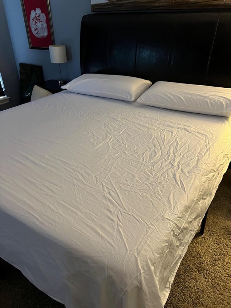 SONORO KATE 100% Egyptian Cotton Sheets Set - 1000 High Thread Count, Luxury 5-Star Hotel Sateen Bed Sheets, Soft, Breathable Long Staple Sheets, Fit up to 16&#34; - 4 PC (Sea Glass,King)