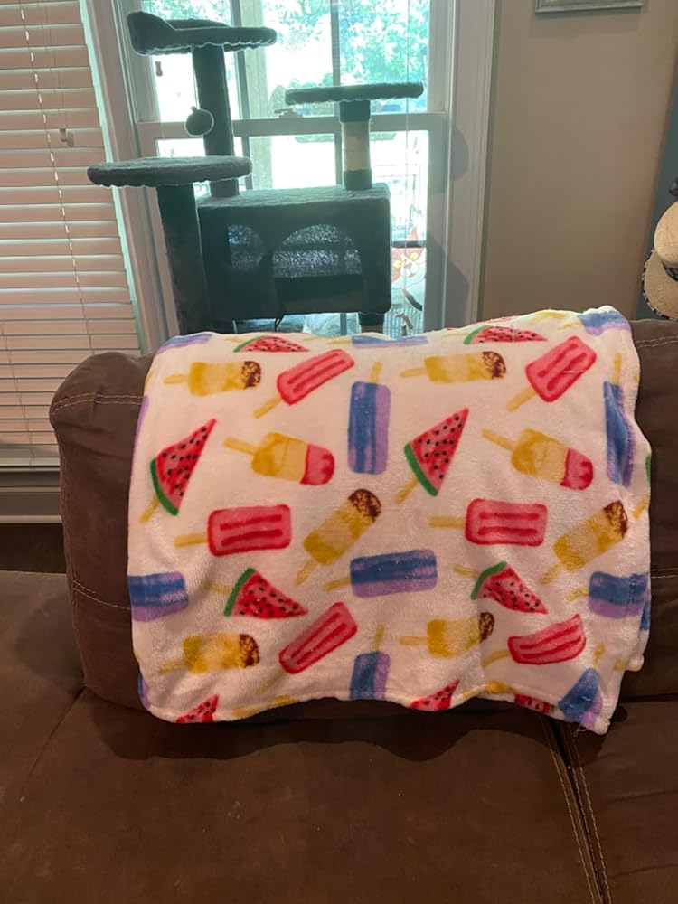 FAITH, HOPE, LOVE HOME DÉCOR The Shore Summertime Extra Soft Microplush Throw Blanket (50&amp;#34; X 60&amp;#34;) - Lighthouse Blanket