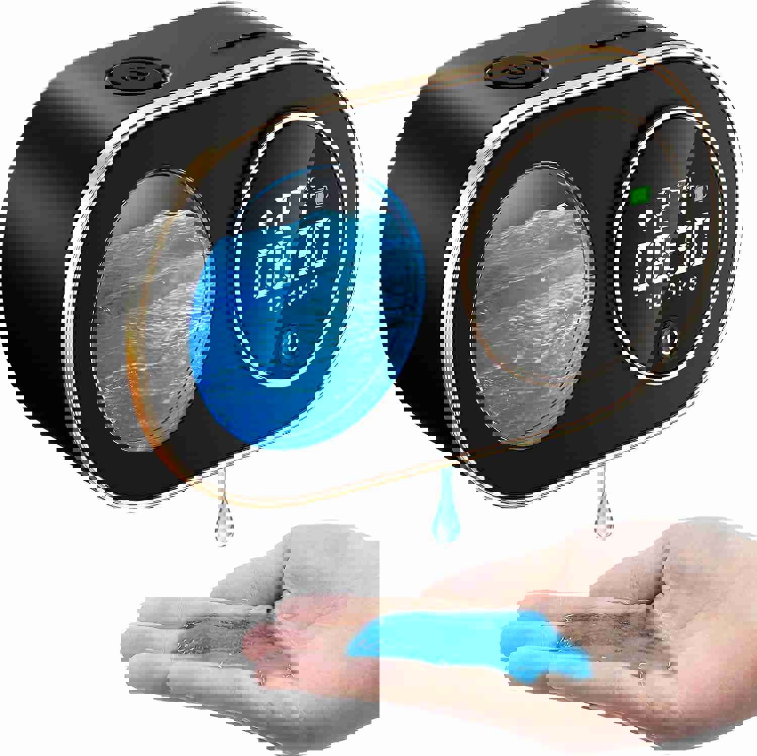 Automatic Soap Dispenser Touchless,Kitchen Bathroom,Modern Smart Home,USB Type-C Rechargeable,Long Battery Life,Time and Temperature Display,5-Level Adjustable,320ML 10.8OZ(Gel-Black)