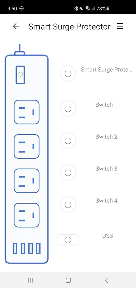 meross Smart Power Strip WiFi Surge Protector Power Bar, Alexa Google Home &amp;amp; IFTTT Supported, Remote Control, 4 AC Outlet and 4 USB Port, 16A