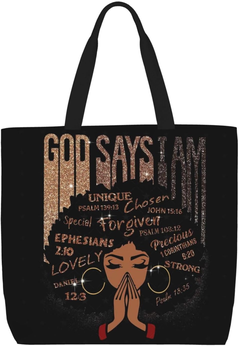 Cute Tote Bags for Women - Black African Gift Bag