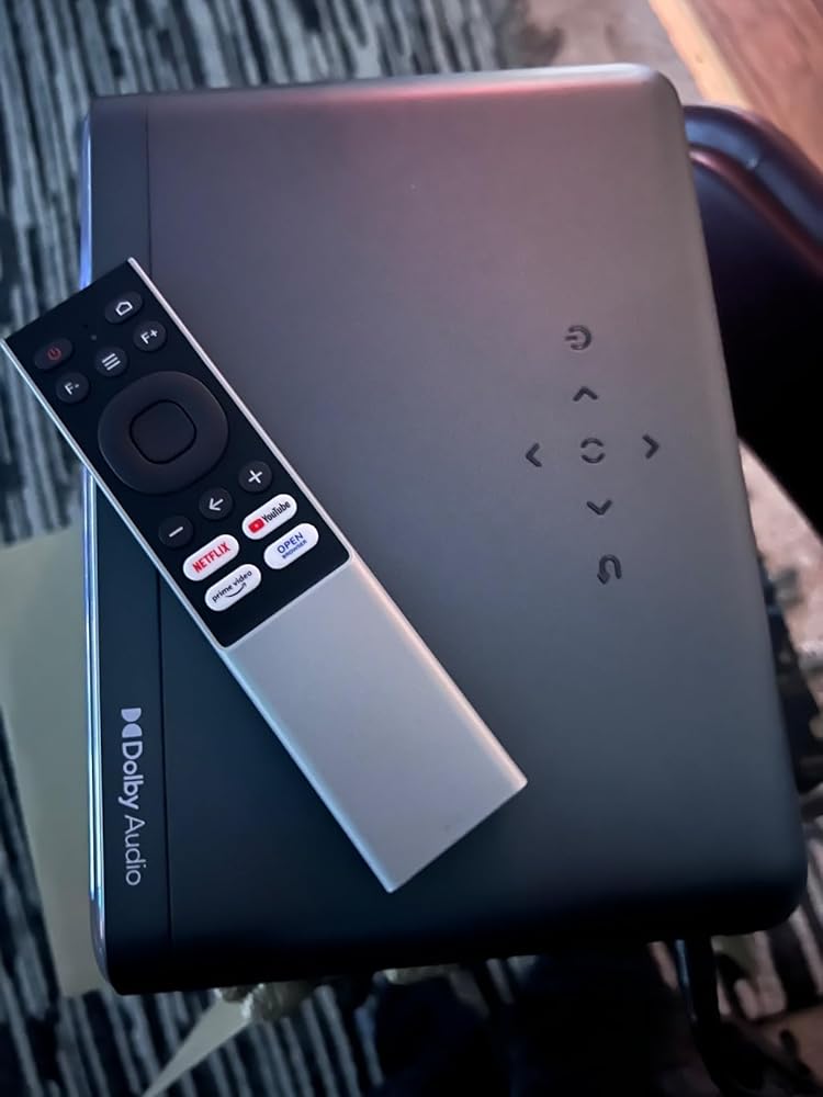 Aurzen EAZZE D1 Pro Smart Projector with WiFi and Bluetooth, Netflix Official, 20W Speakers, Dolby Audio &amp;amp; dbx-tv Total Sonics, Auto Focus &amp;amp; Keystone, Native 1080P Portable Outdoor Movie Projector