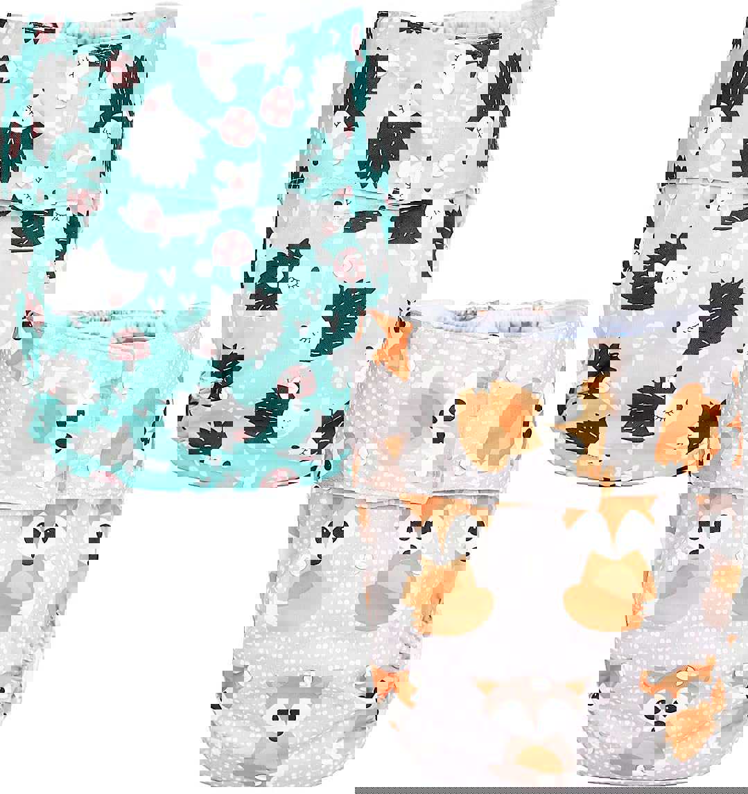 2 Pieces Adjustable Washable Reusable Cloth Incontinence Underwears for Women and Men,Adult Cloth Diaper,Snap Closure,Waist 27-39 Inches