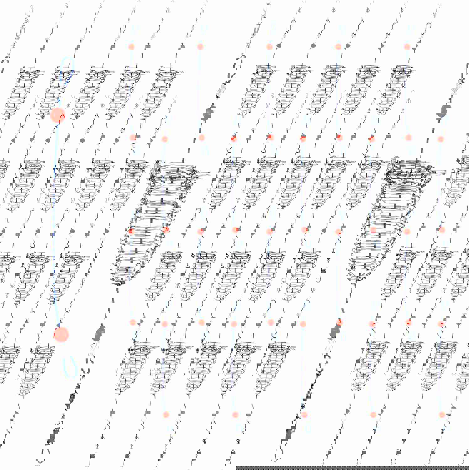 20 Pcs Stainless Steel Fishing Bait Trap Cage Feeder Basket Holder Coarse Lure Feeder Fishing Trap Accessories