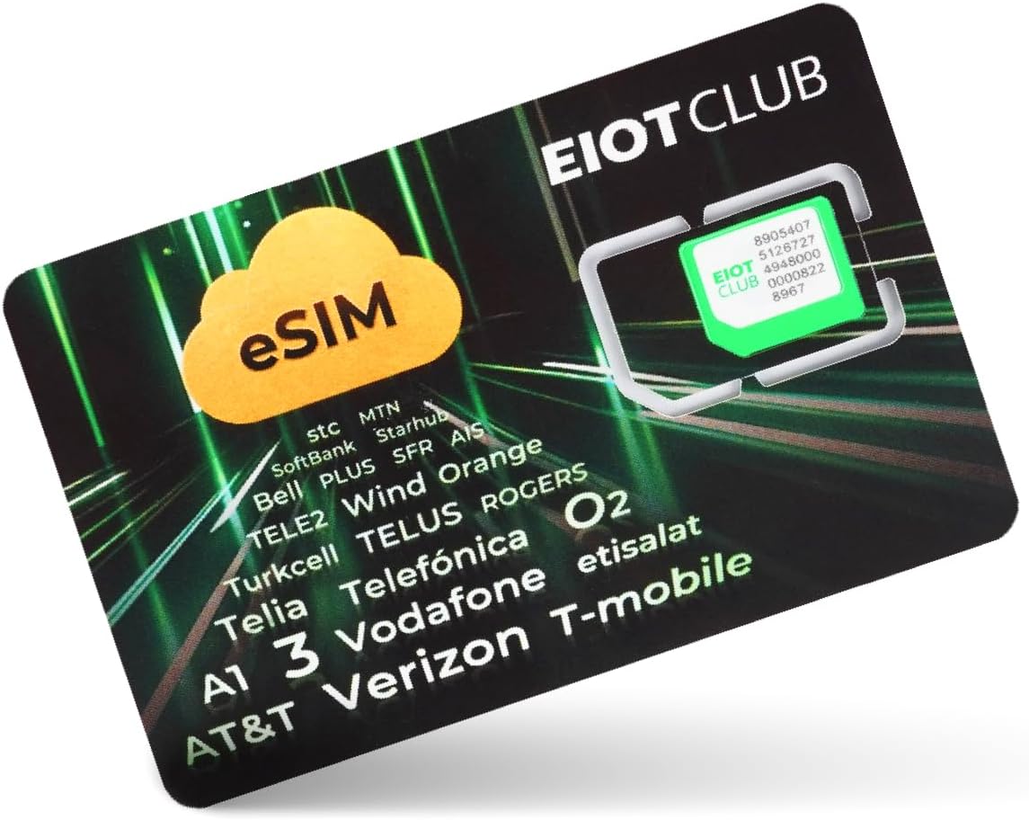 Physical eSIM Card For GL.iNet Router Only - Travel eSIM With Global 4G / 5G Networks, Free 1GB For US/EU+100MB Global Data, Physical Activation, Tethering, Data Only, Perfect For International Travel