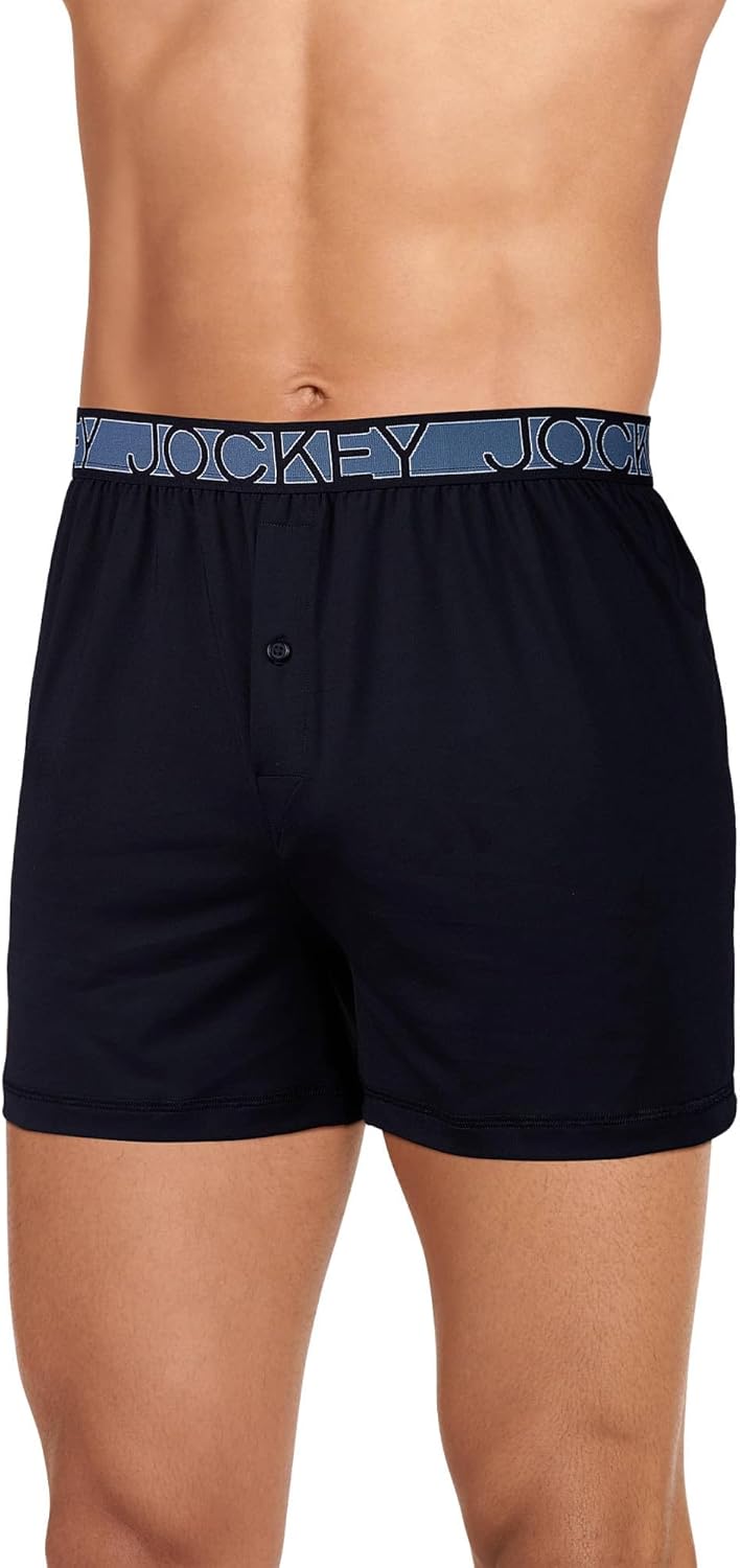 Jockey Men&#39;s Underwear Active Microfiber 4.5&#34; Boxer