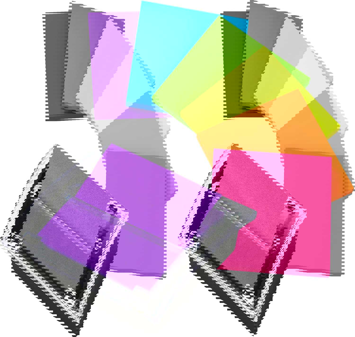 EOOUT Pop-up Sticky Note Dispenser with 6 Pads Pop Up, 3x3 Inches, Self-Stick Notes Pads for Office Home Classroom Desk Supplies