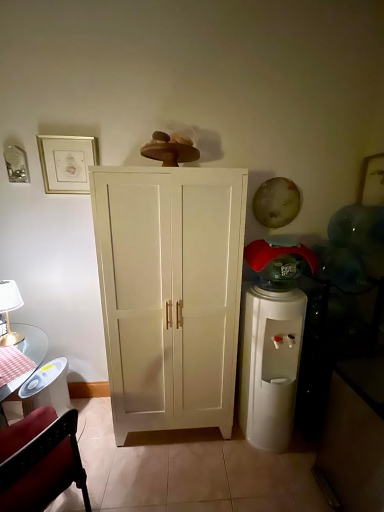 RISTERN Black Metal Storage Cabinet, 61&amp;#34; Steel Cabinets for Home Office, Kitchen Pantry Storage Cabinet with Doors and 3 Adjustable Shelves, Metal Tool Cabinet, for Office, Home, Garage, School