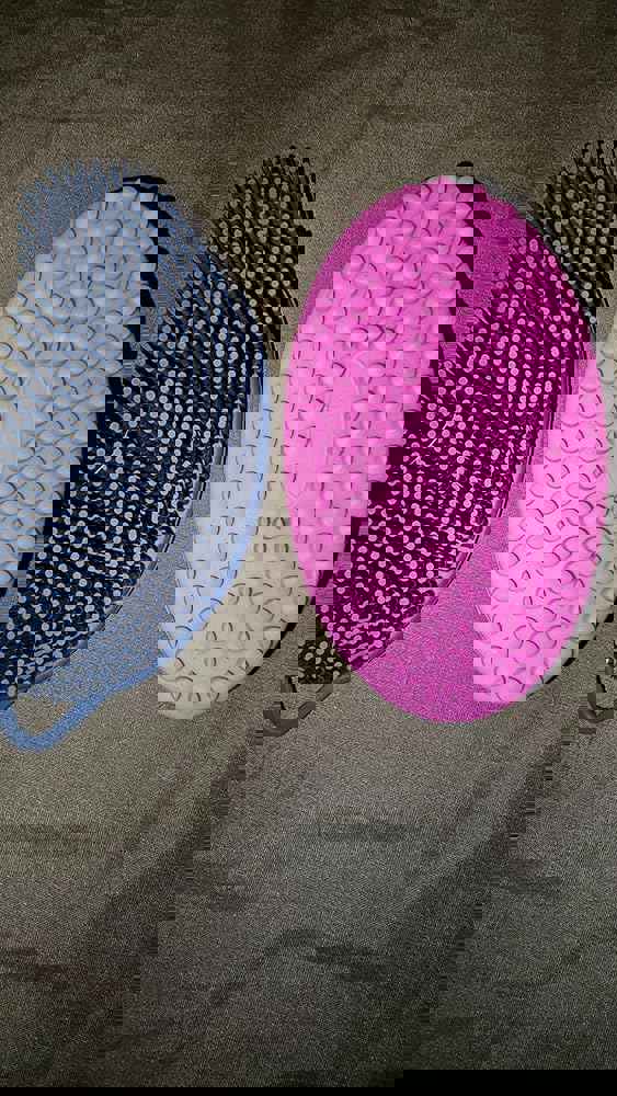 MainBasics Silicone Body Scrubber Pro 2-in-1 Shower Scrubber for Body Care, Silicone Loofah and Body Exfoliator (Pink)