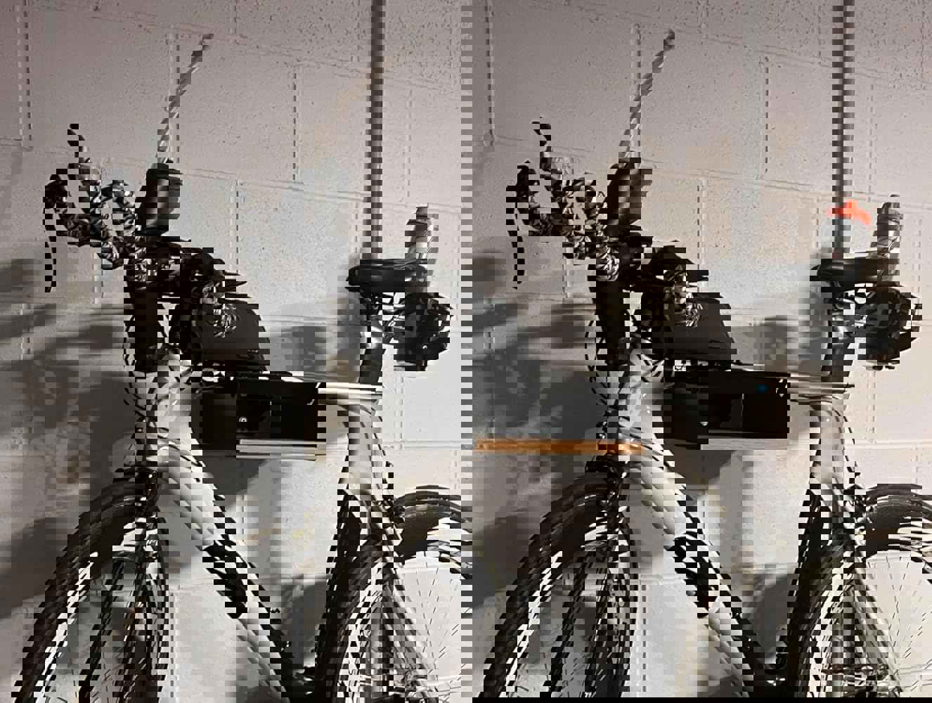 MOSHAY Bicycle Wall Mount S-Rack Bicycle Holder Aluminium Wood - Bicycle Mount for Road Bike Gravel Bike Touring Bike - Bicycle Stand Wall Indoor Storage for Garage Living Room