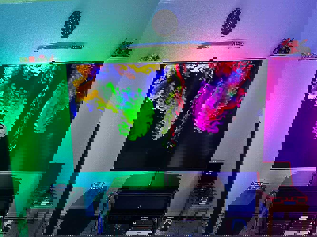 Govee Envisual TV LED Backlight T2 with Dual Cameras, 21ft RGBIC Wi-Fi LED Strip Lights for 98-100 inch TVs, Double Strip Light Beads, for Home Decorations, Smart App Control, Music Sync