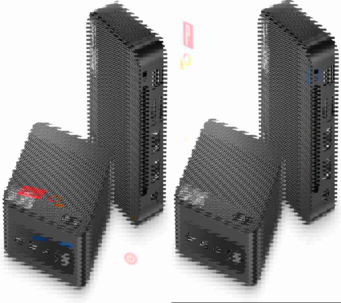 P4 Light Gaming Mini PC Ryzen 7 5700U 32GB RAM 1TB SSD Winodws 11 Pro Triple 4K 60HZ Displays Desktop Computers, Support PS3 Emulator Micro PC, HDMI+DP+Type-C, WiFi 6E, BT5.2, Dual 2.5GbE LAN