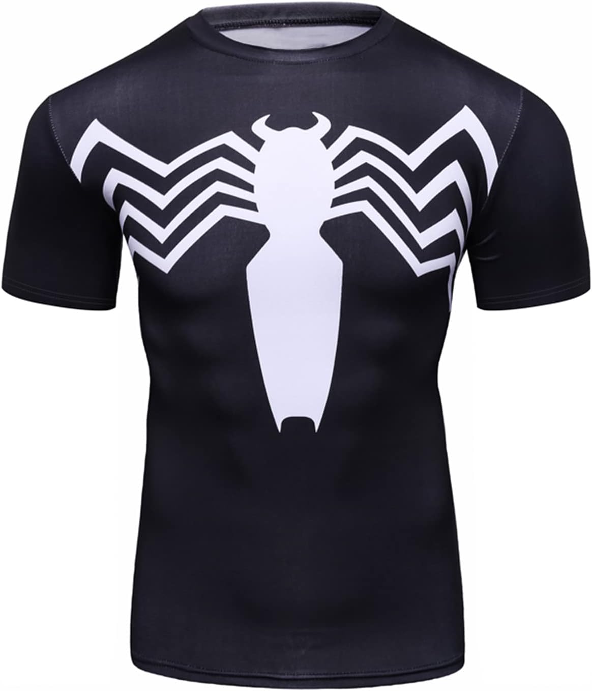Men&#39;s Compression Shirt, Short Sleeve 3D Print Fitness Sports Shirt Gym T-Shirt