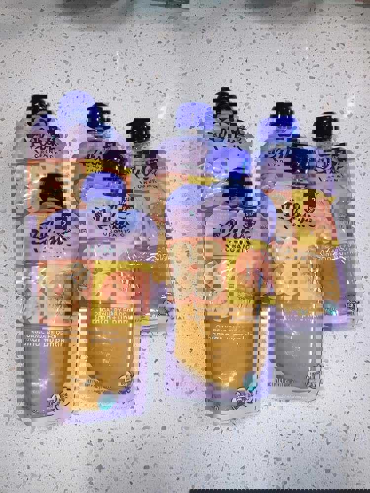 Plum Organics Stage 2 Organic Baby Food - Banana and Pumpkin - 4 oz Pouch (Pack of 6) - Organic Fruit and Vegetable Baby Food Pouch